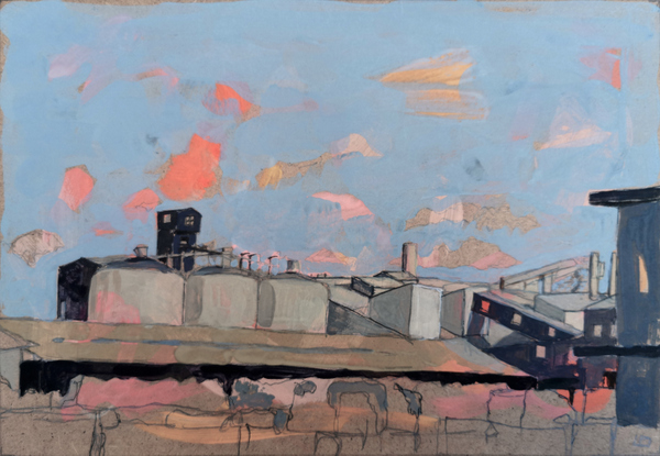 zone portuaire 3 - 21x30 -tempera